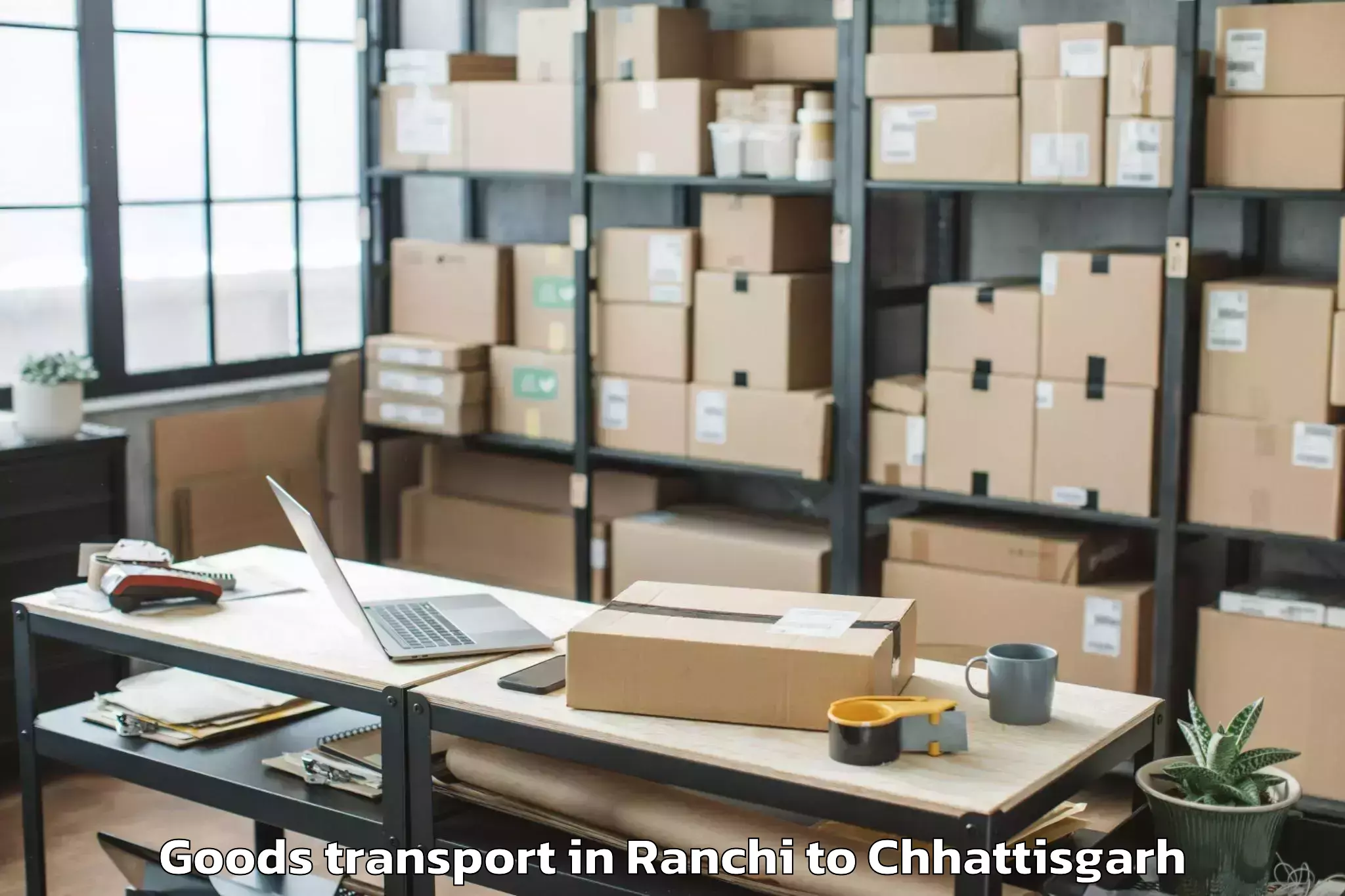 Book Your Ranchi to City Center Mall Raipur Goods Transport Today